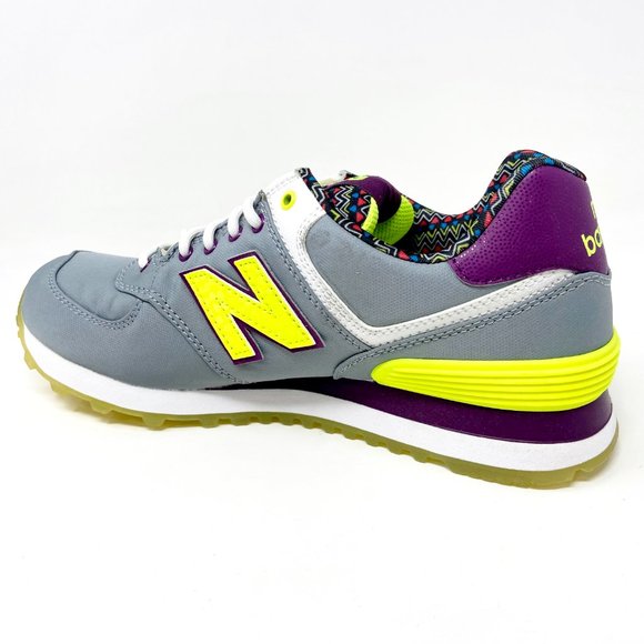 New Balance 574 Classic Street Beat Gray Purple Womens Casual Shoes WL574SBF - Picture 3 of 5